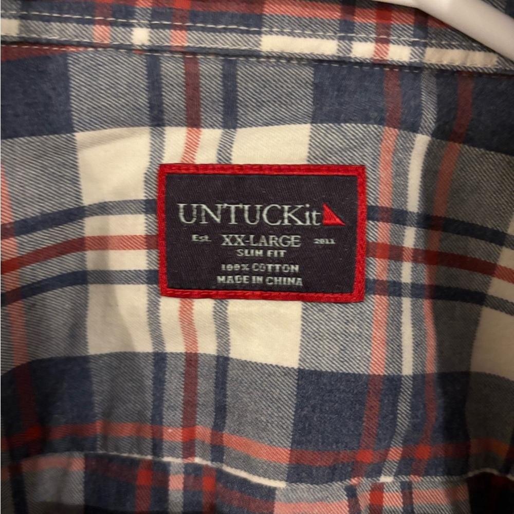 Untuckit Men's Casual Button Up Long Sleeve Shirt Size 2XL Slim Fit - Picture 3 of 3